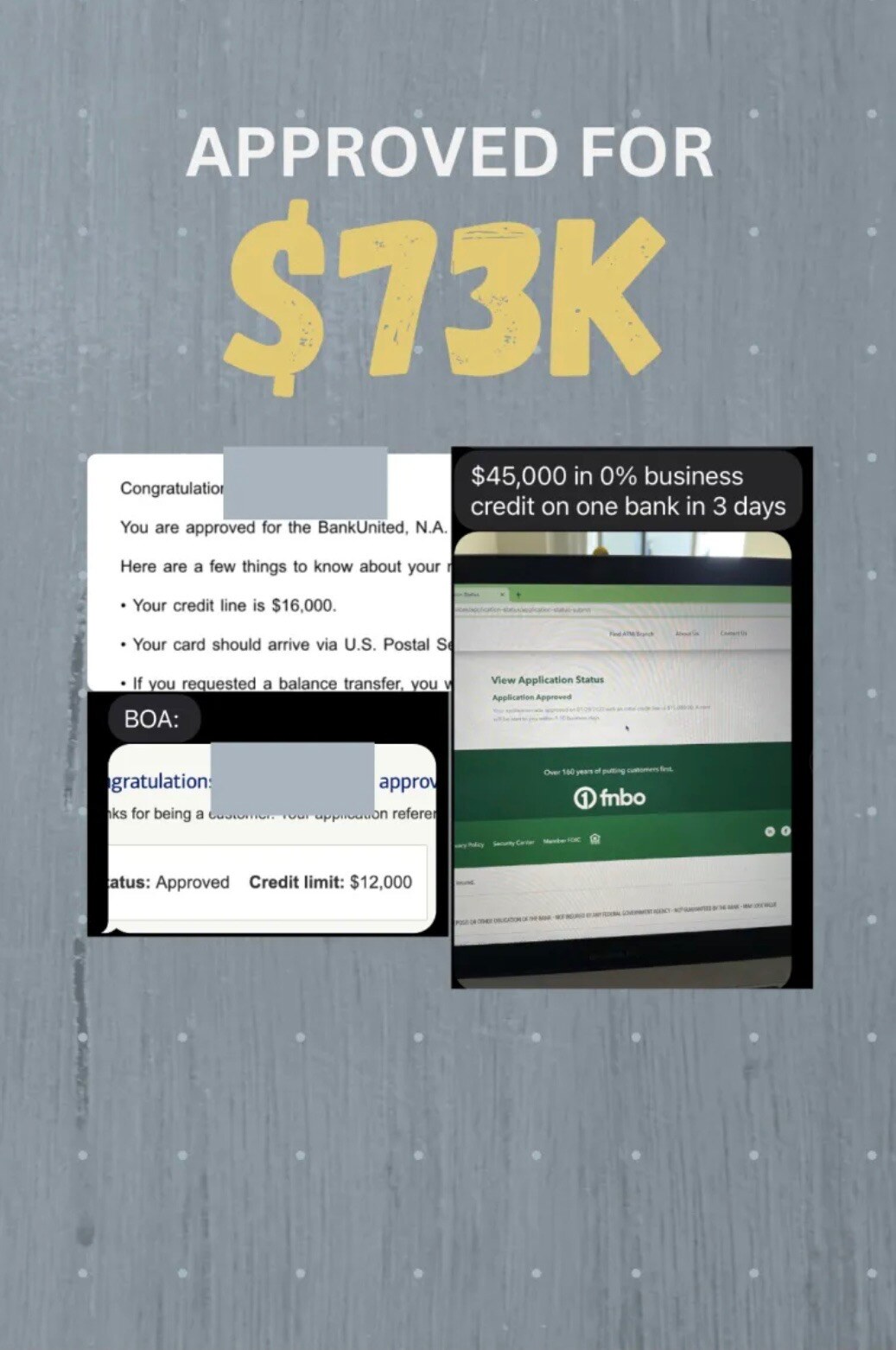$73K approval proof
