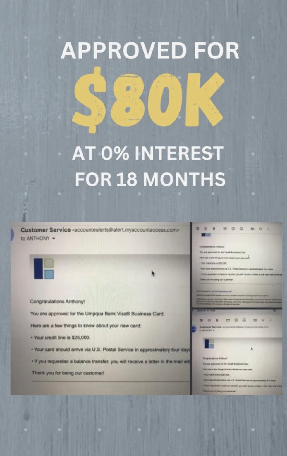 $80K at 0% interest